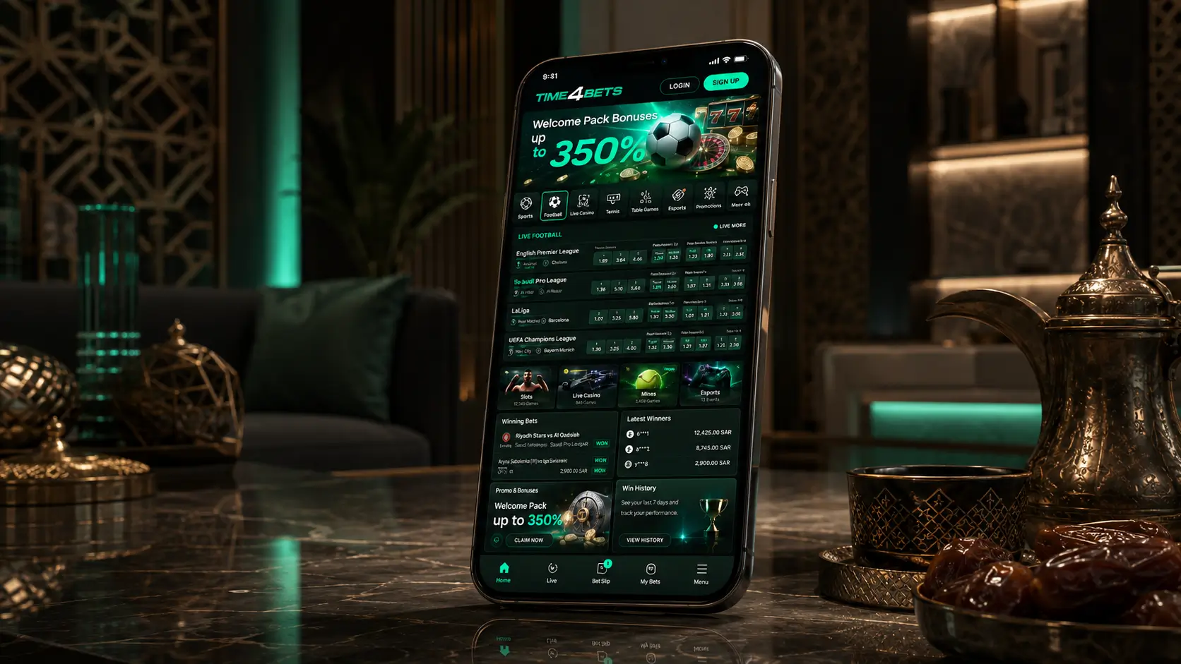 Time4Bets login interface for Qatar players